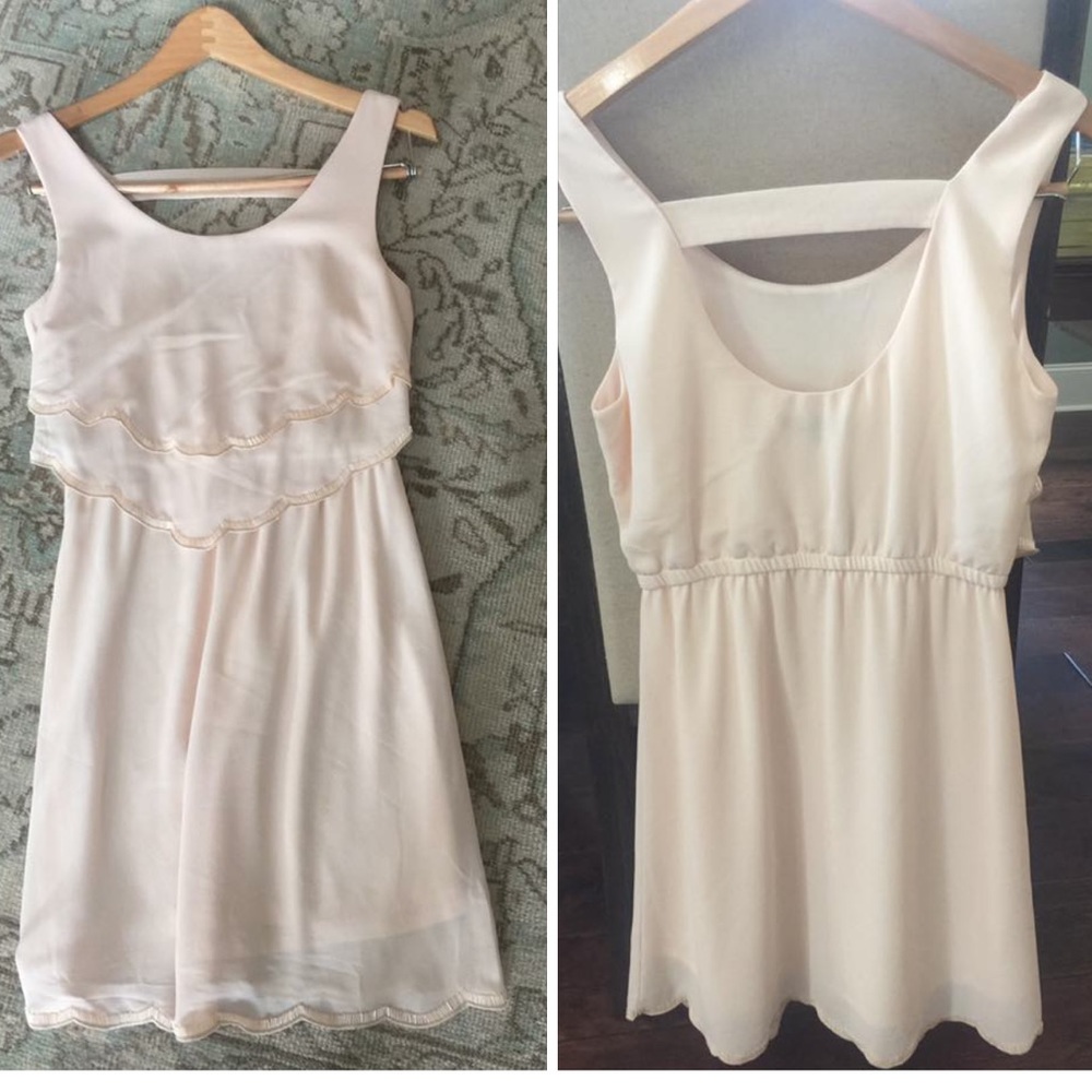 This is a light pink C. LUCE cocktail dress.